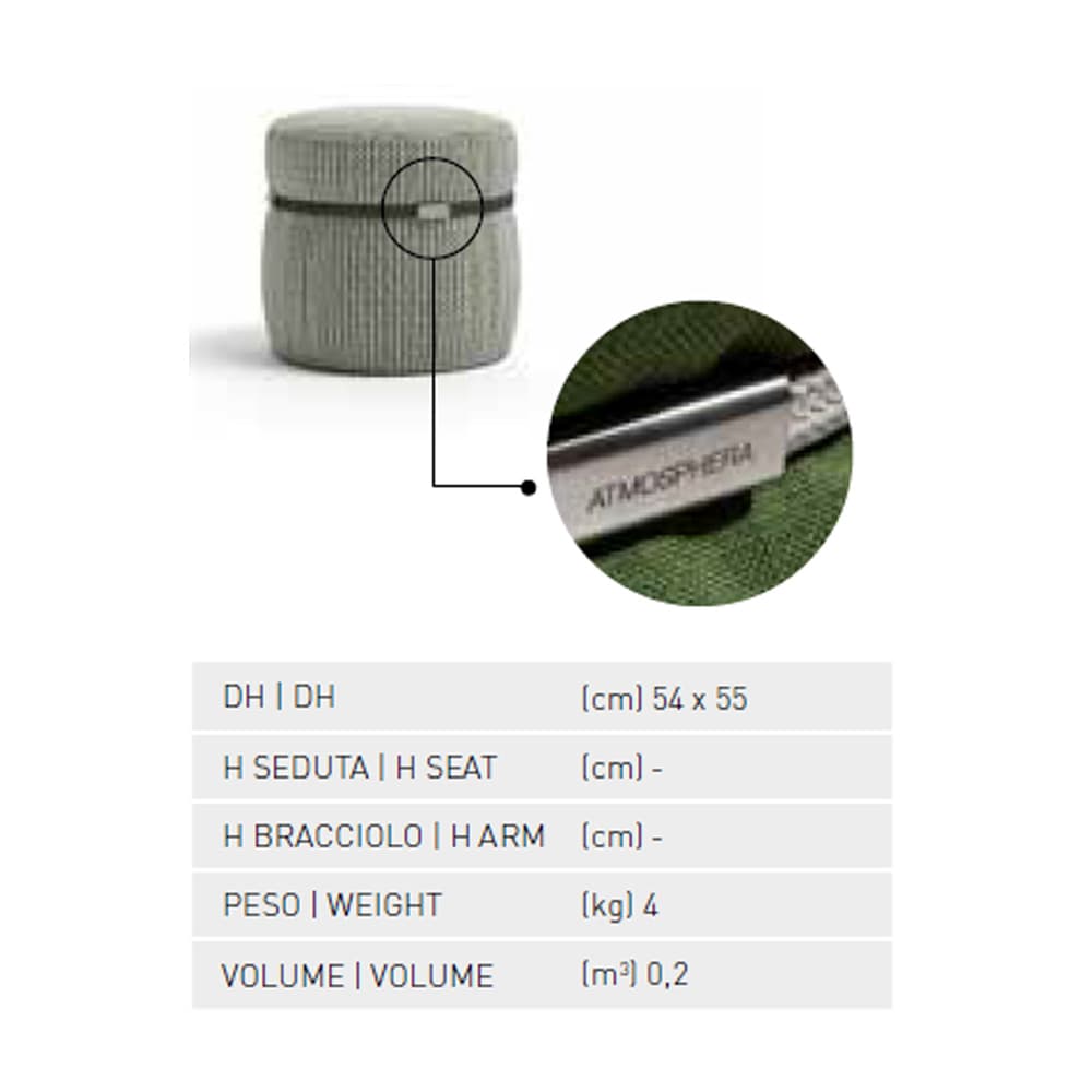 Levante Service Outdoor Pouf Atmosphera