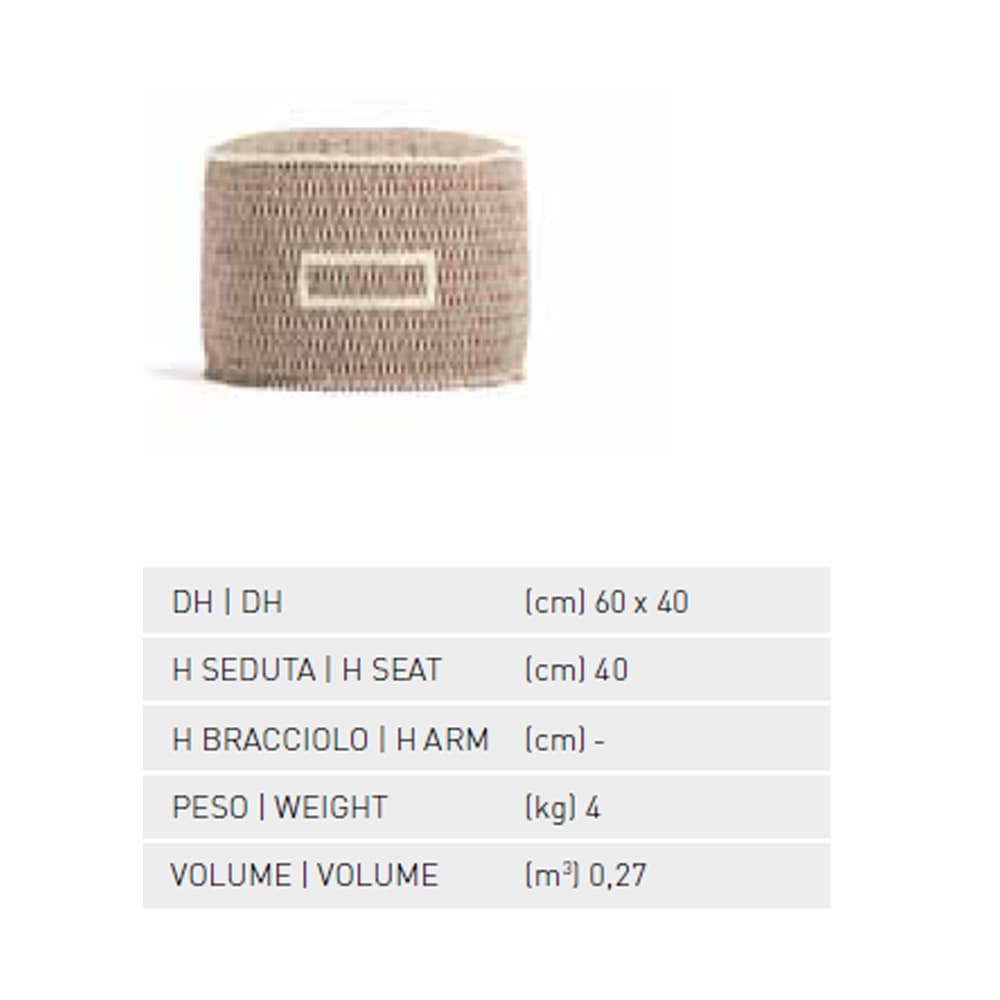 Soft Dia 60 Outdoor Pouf Atmosphera