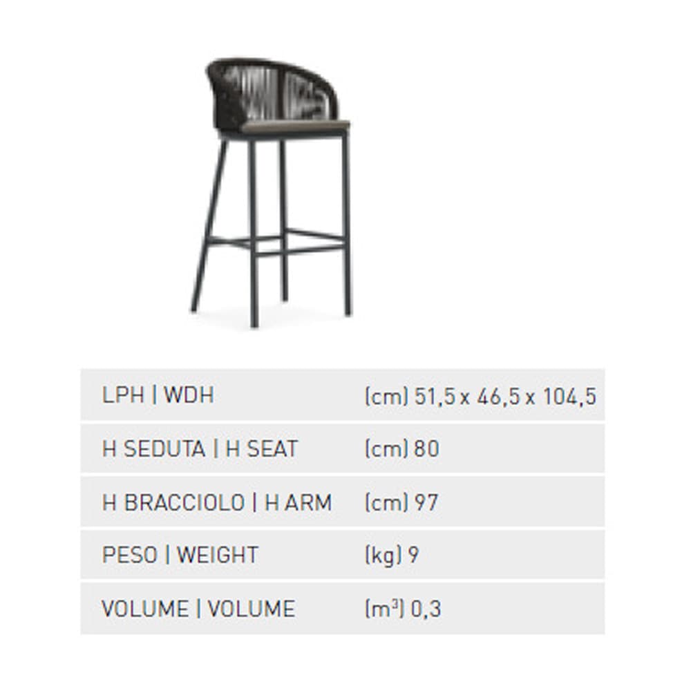 Pleasure 2.0 Outdoor Bar Stool Atmosphera