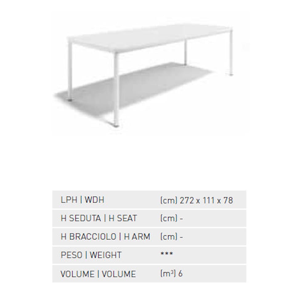 Dulton Rectangular 270 Outdoor Table by Atmosphera