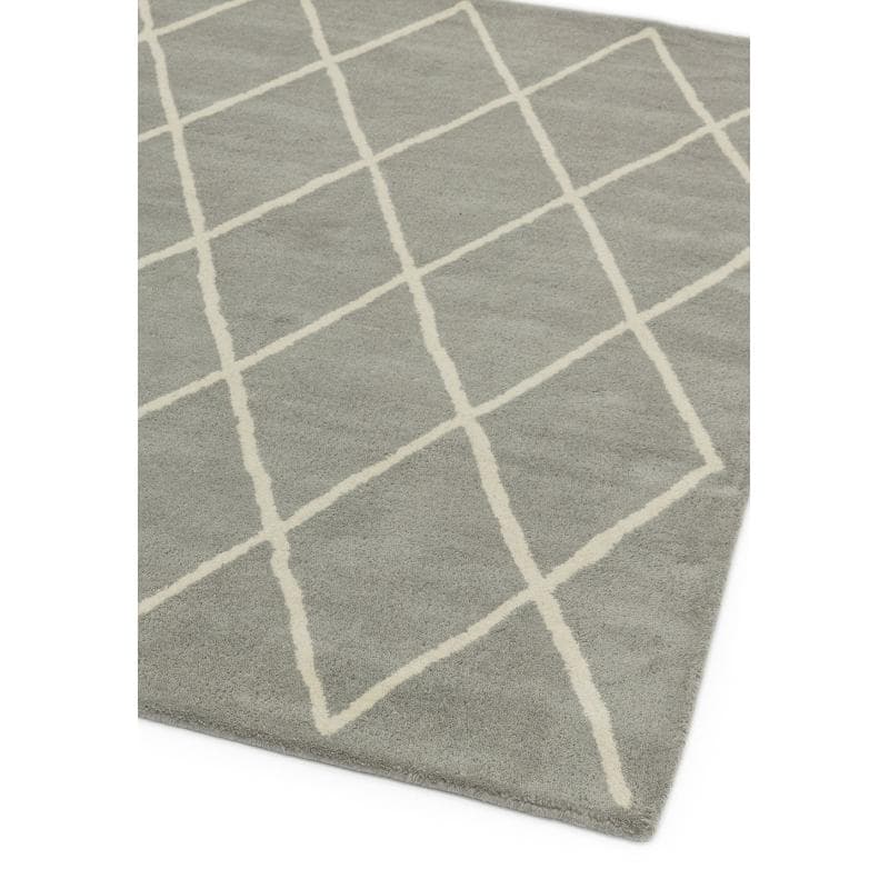 Albany Diamond Silver Rug by Attic Rugs