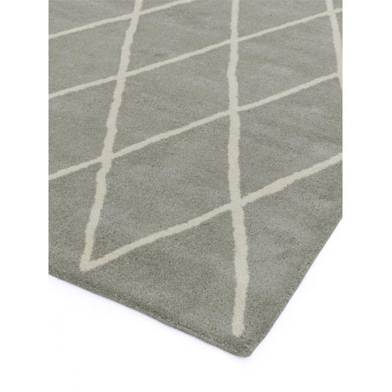 Albany Diamond Silver Rug by Attic Rugs