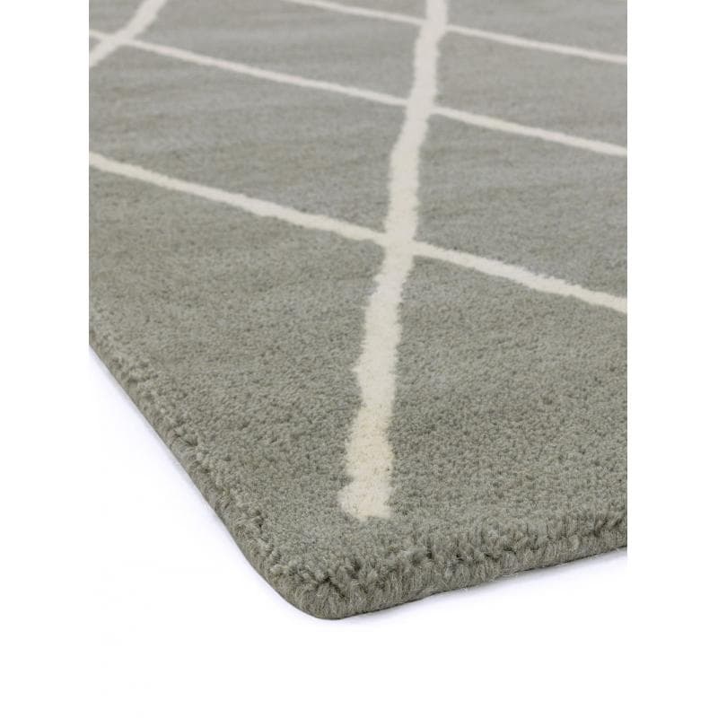 Albany Diamond Silver Rug by Attic Rugs