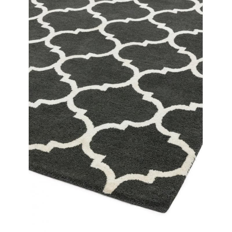 Albany Ogee Charcoal Rug by Attic Rugs