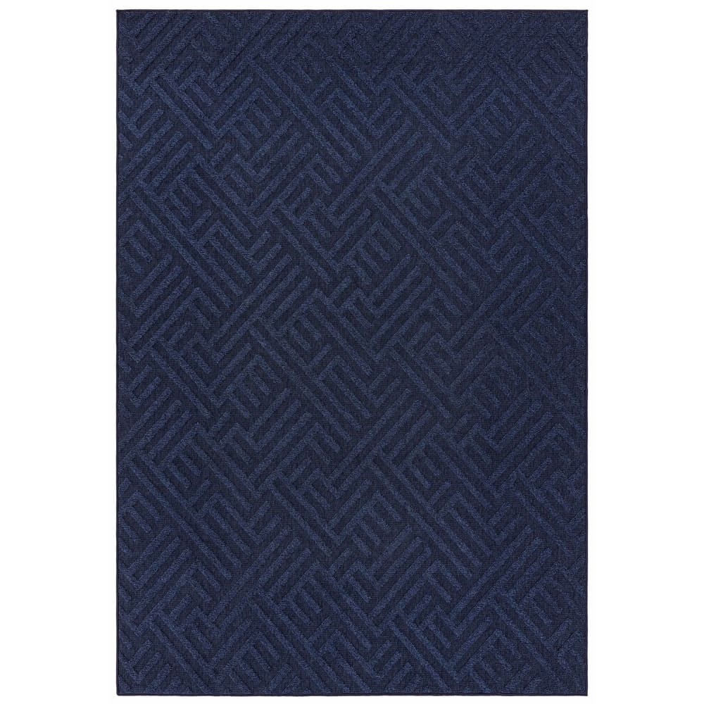 Antibes An05 Blue Linear Rug by Attic Rugs