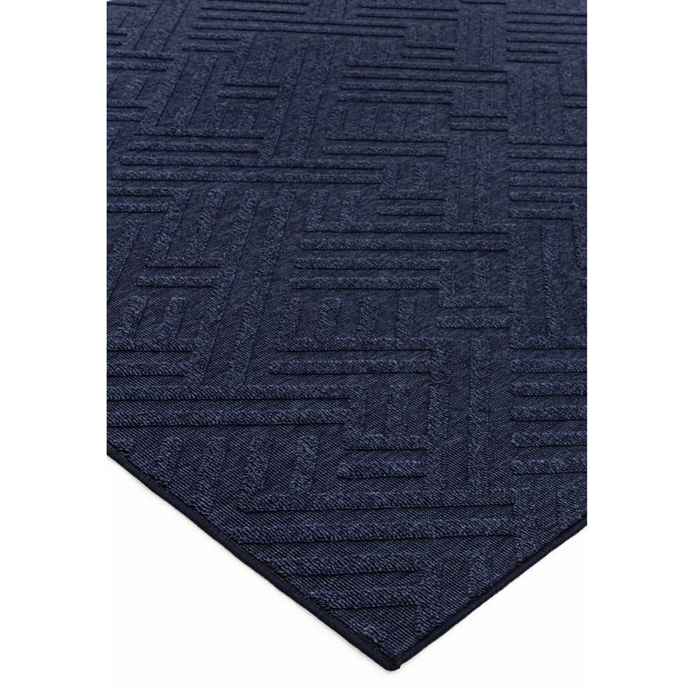 Antibes An05 Blue Linear Rug by Attic Rugs