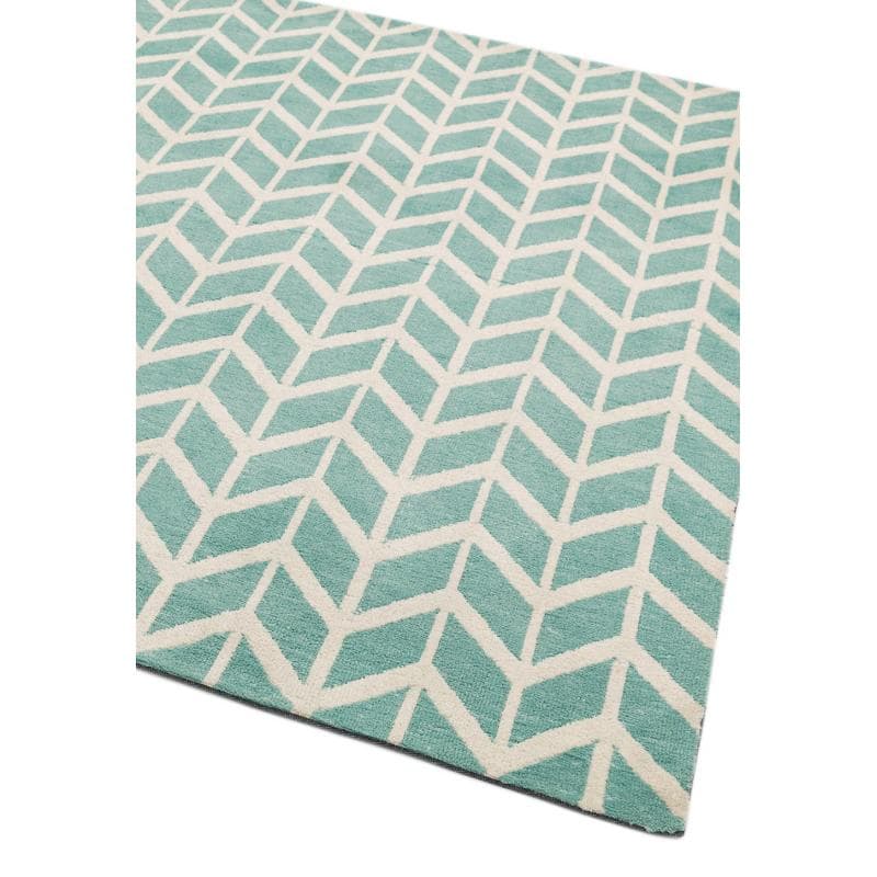 Arlo Chevron Blue Ar05 Rug by Attic Rugs