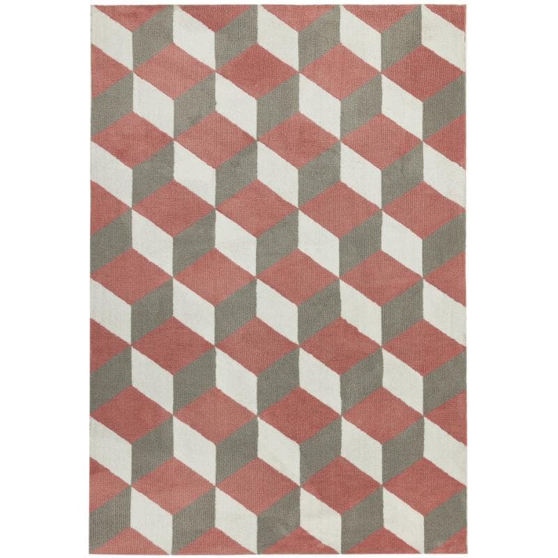 Arlo Pink Block Ar10 Rug by Attic Rugs