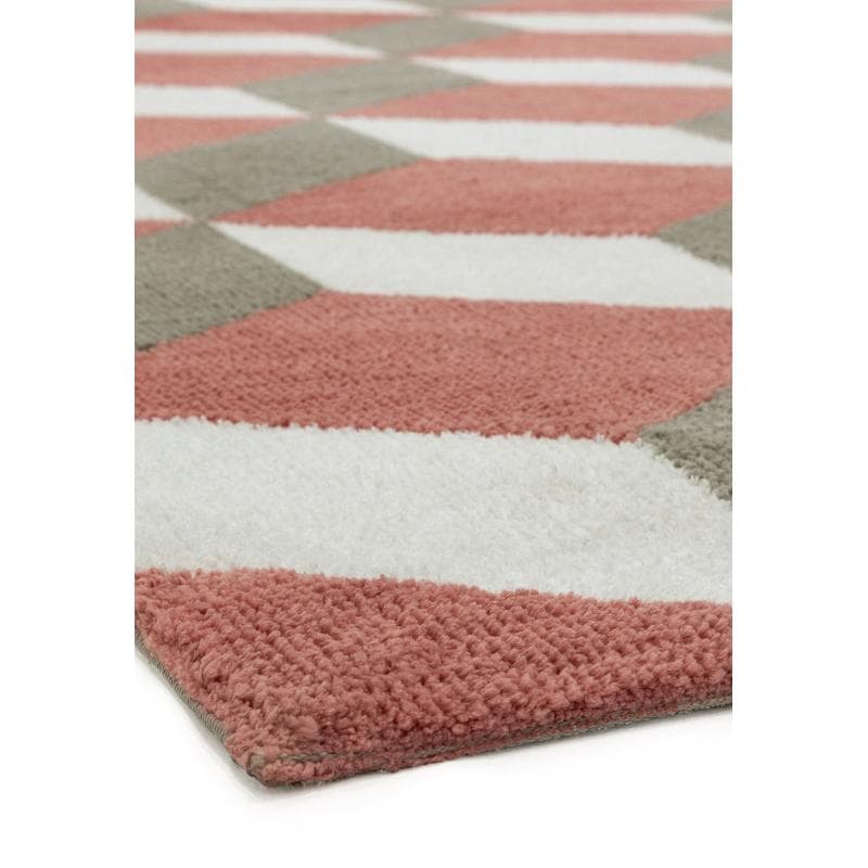 Arlo Pink Block Ar10 Rug by Attic Rugs