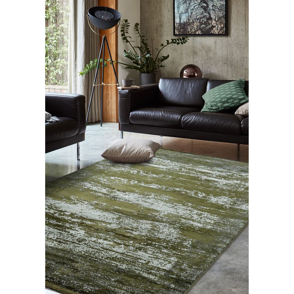 Athera At01 Emerald Border Rug by Attic Rugs