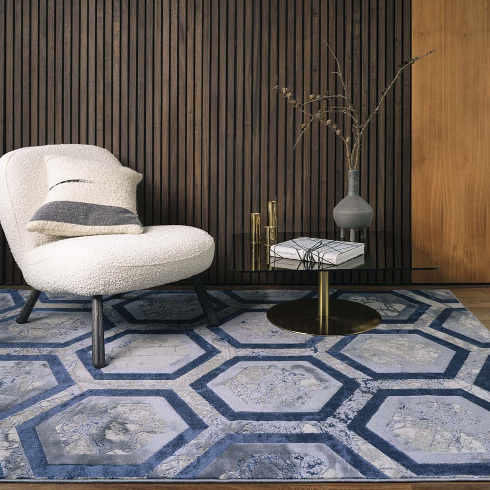 Aurora Au19 Hexagon Rug by Attic Rugs