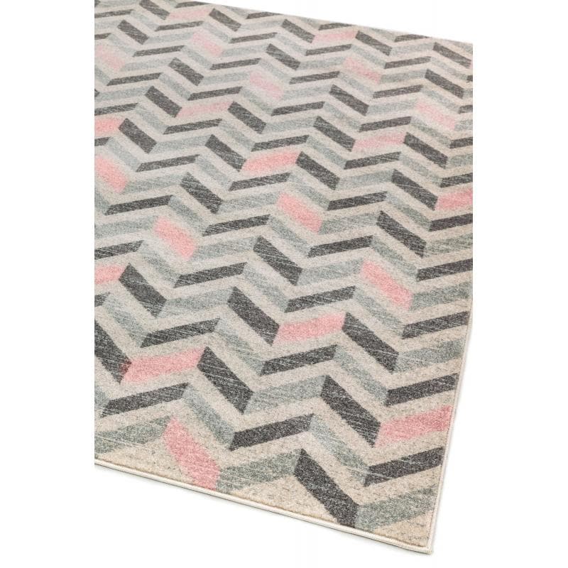 Colt Cl09 Chevron Pink Rug by Attic Rugs