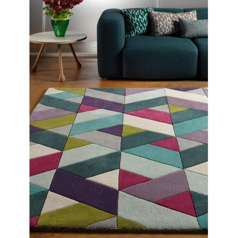 Funk Chevron Blue Green Rug by Attic Rugs