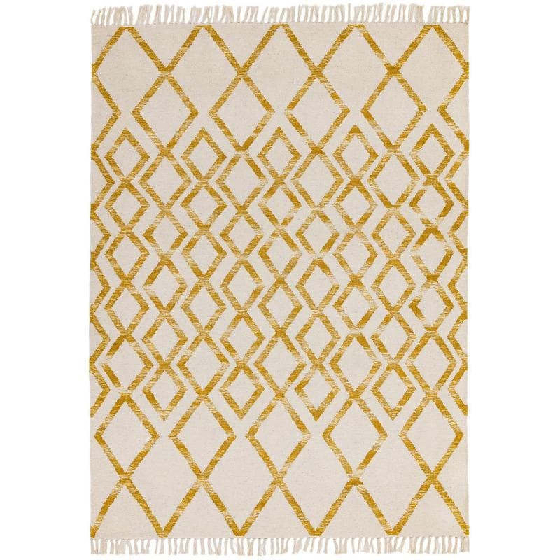 Hackney Diamond Yellow Rug by Attic Rugs