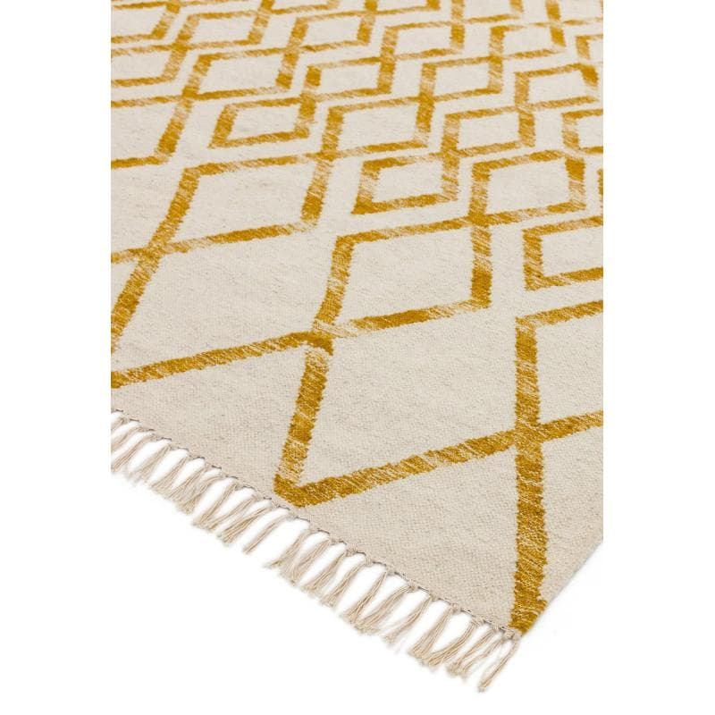 Hackney Diamond Yellow Rug by Attic Rugs