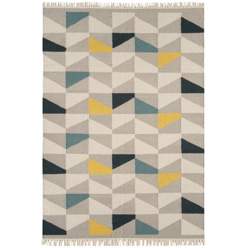 Hackney Geo Mustard Rug by Attic Rugs