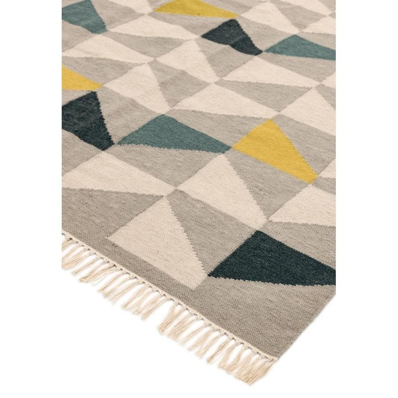 Hackney Geo Mustard Rug by Attic Rugs