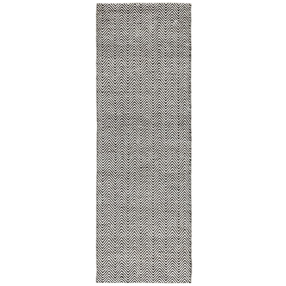 Ives Black White Runner Rug by Attic Rugs