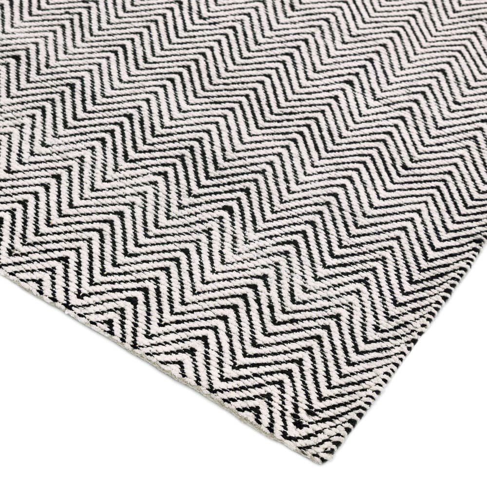 Ives Black White Runner Rug by Attic Rugs