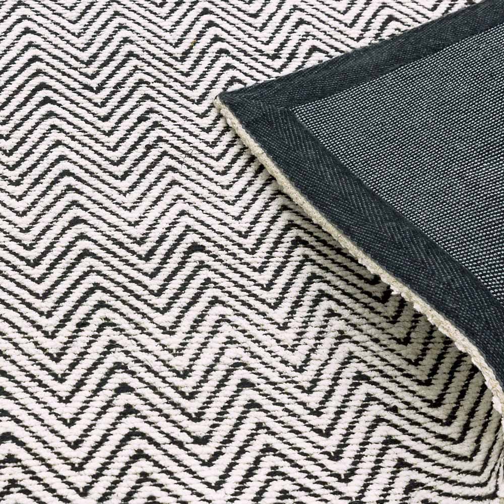 Ives Black White Runner Rug by Attic Rugs