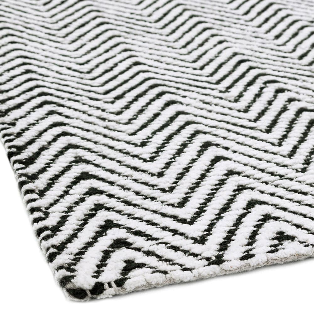 Ives Black White Runner Rug by Attic Rugs