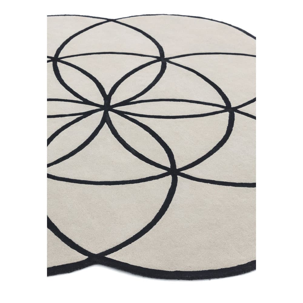 Lotus Black Rug by Attic Rugs