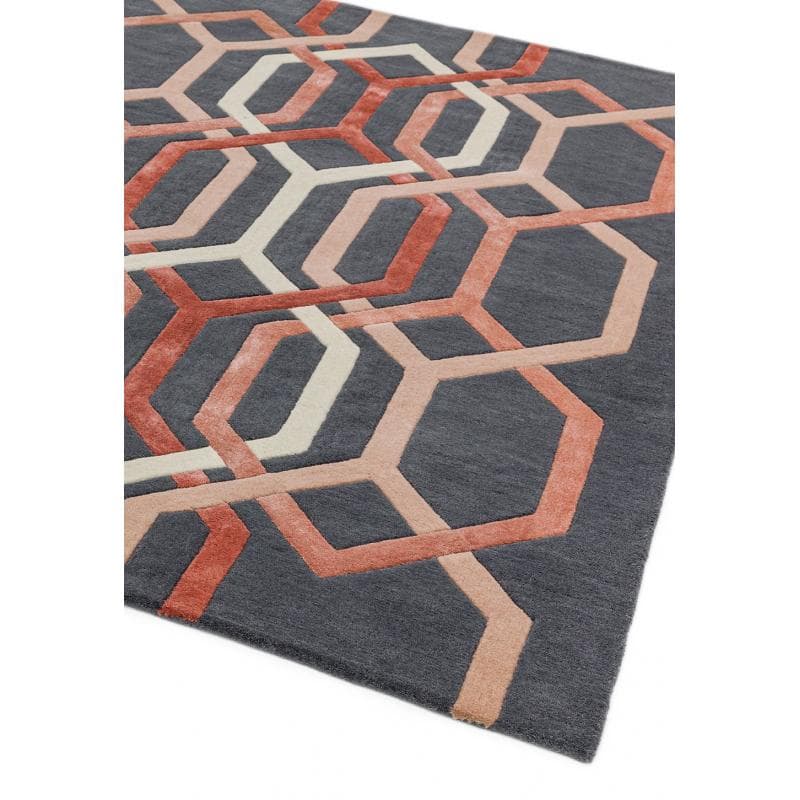 Matrix Max66 Hexagon Charcoal Rug by Attic Rugs