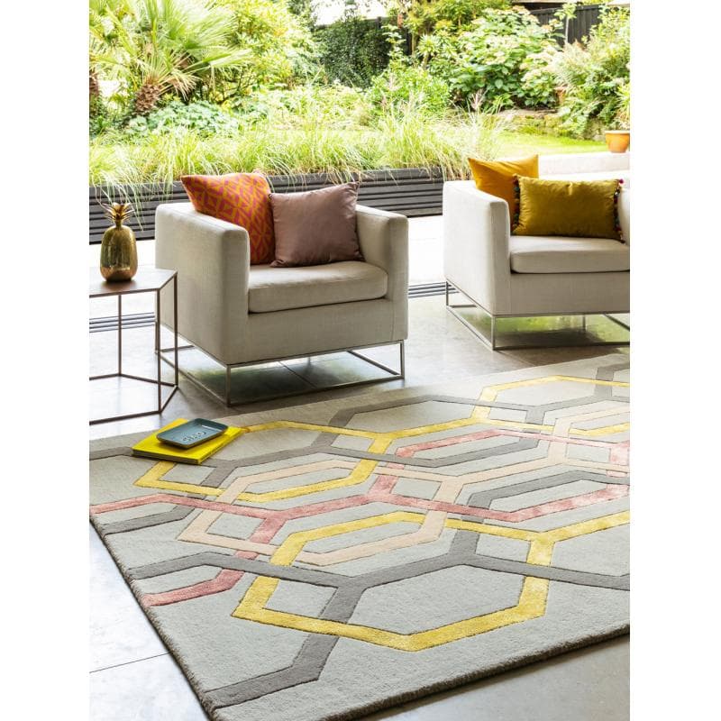 Matrix Max67 Hexagon Silver Rug by Attic Rugs