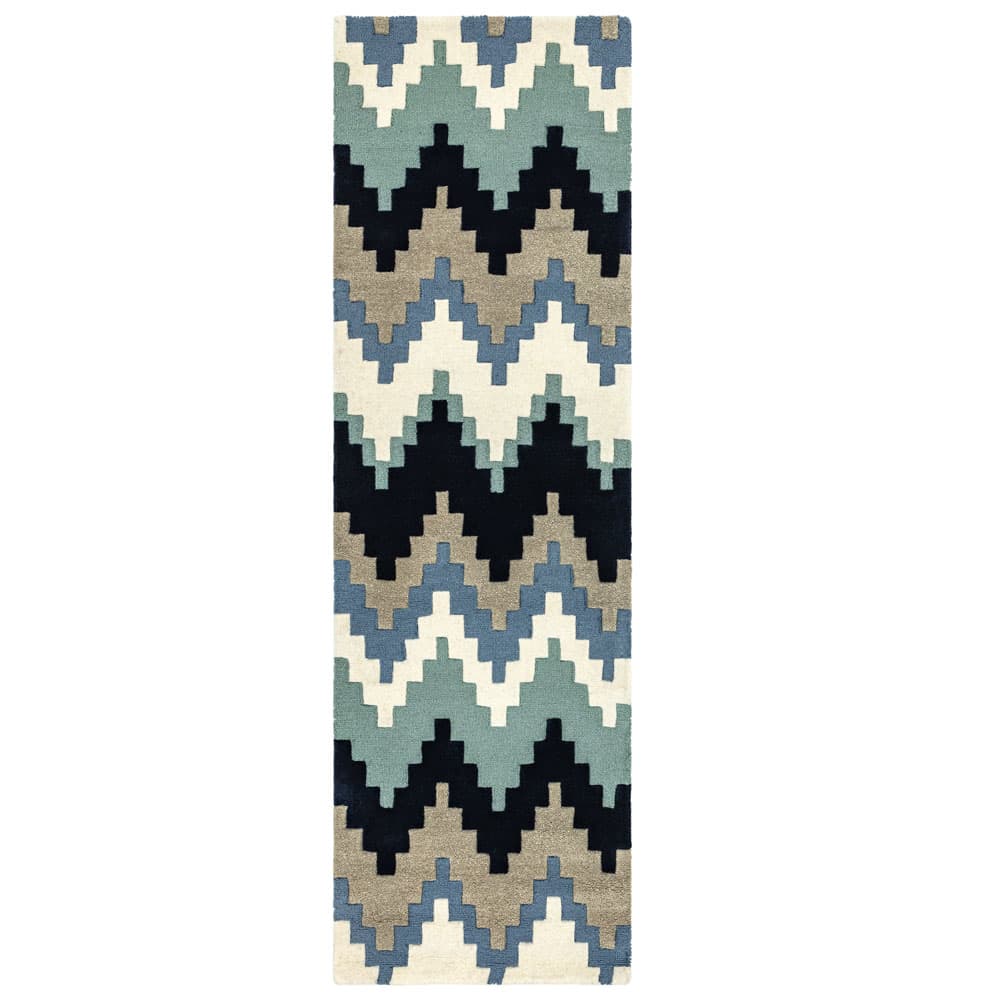 Matrix Max70 Cuzzo Blue Runner Rug by Attic Rugs