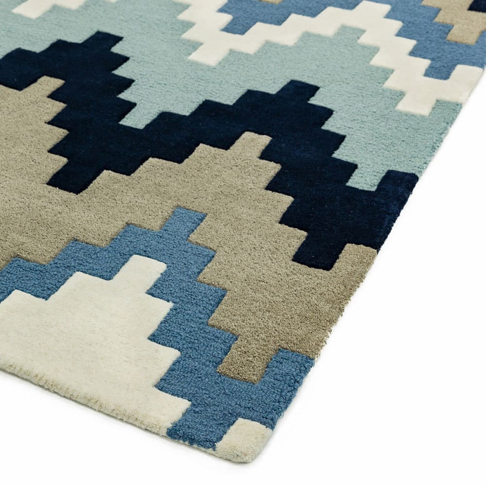 Matrix Max70 Cuzzo Blue Runner Rug by Attic Rugs