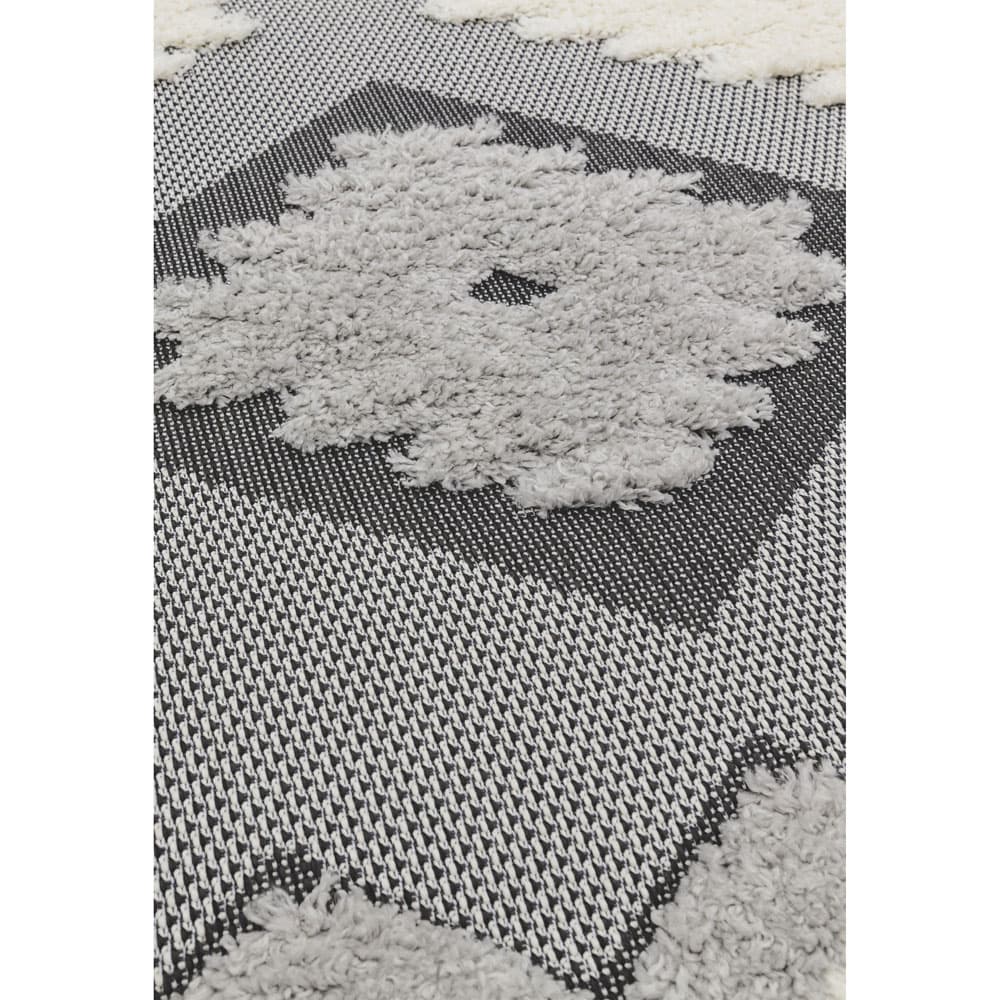 Monty Mn01 Black Cream Tribal Rug by Attic Rugs