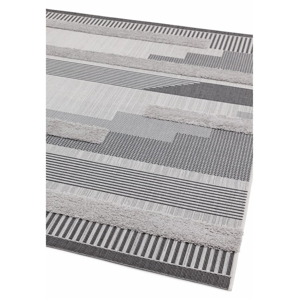 Monty Mn05 Black Grey Geometric Rug by Attic Rugs