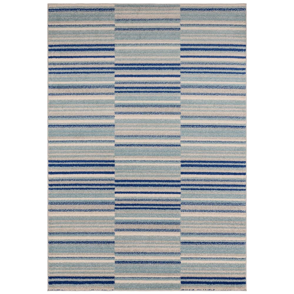 Muse Mu05 Blue Stripe Rug by Attic Rugs