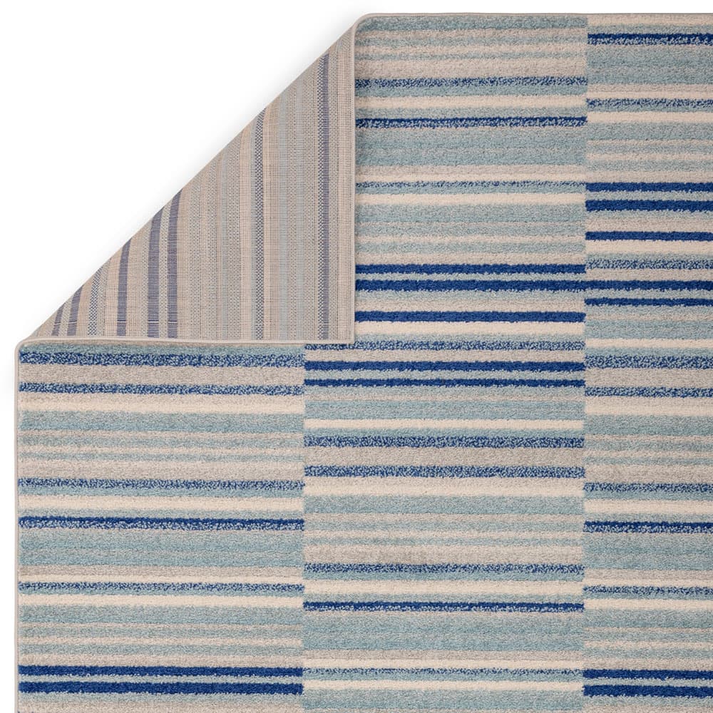 Muse Mu05 Blue Stripe Rug by Attic Rugs