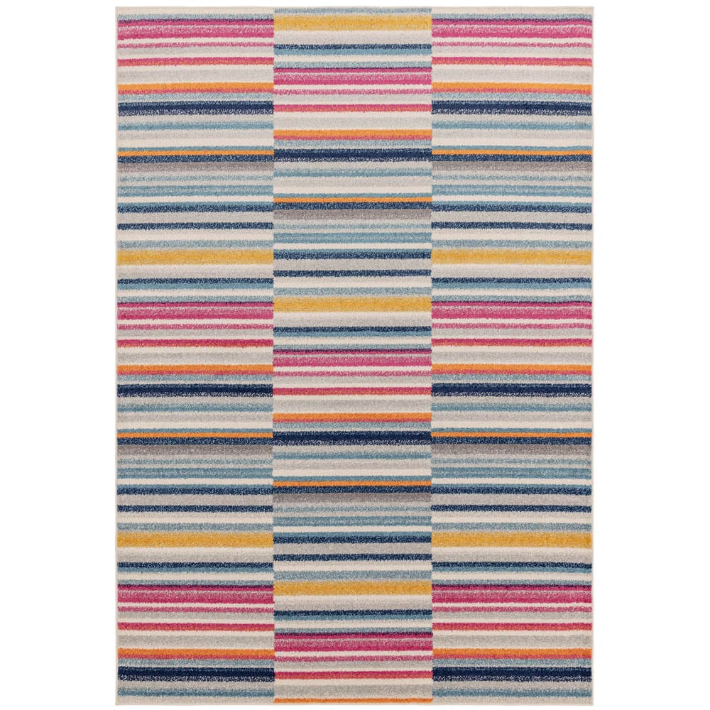 Muse Mu06 Multi Coloured Stripe Rug by Attic Rugs