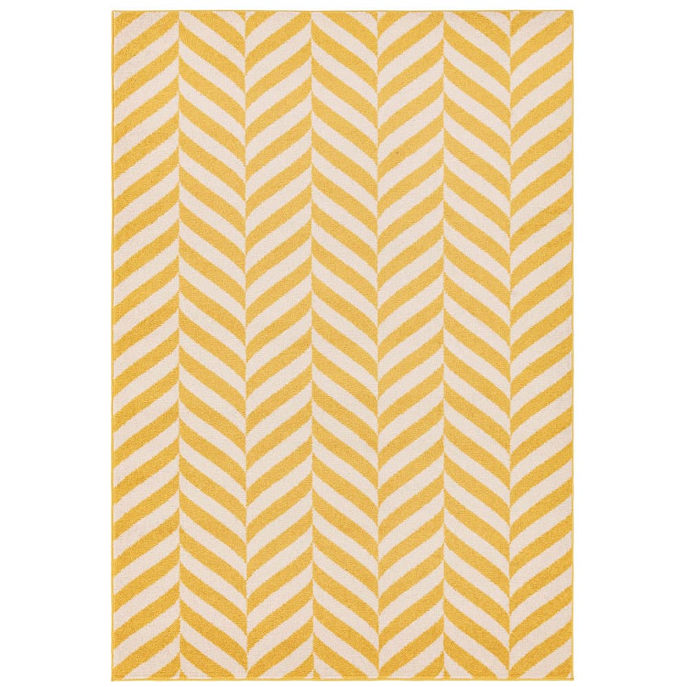 Muse Mu08 Yellow Chevron Rug by Attic Rugs