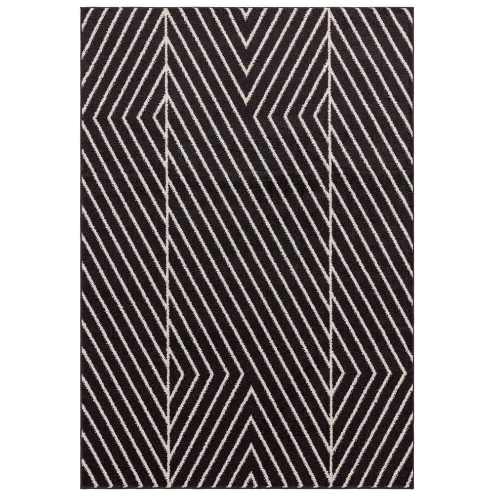 Muse Mu10 Black Linear Rug by Attic Rugs