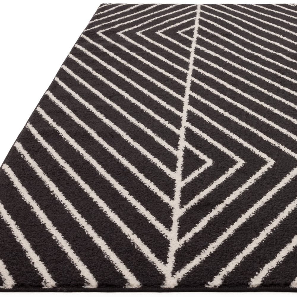 Muse Mu10 Black Linear Rug by Attic Rugs