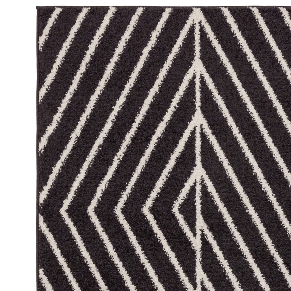 Muse Mu10 Black Linear Rug by Attic Rugs