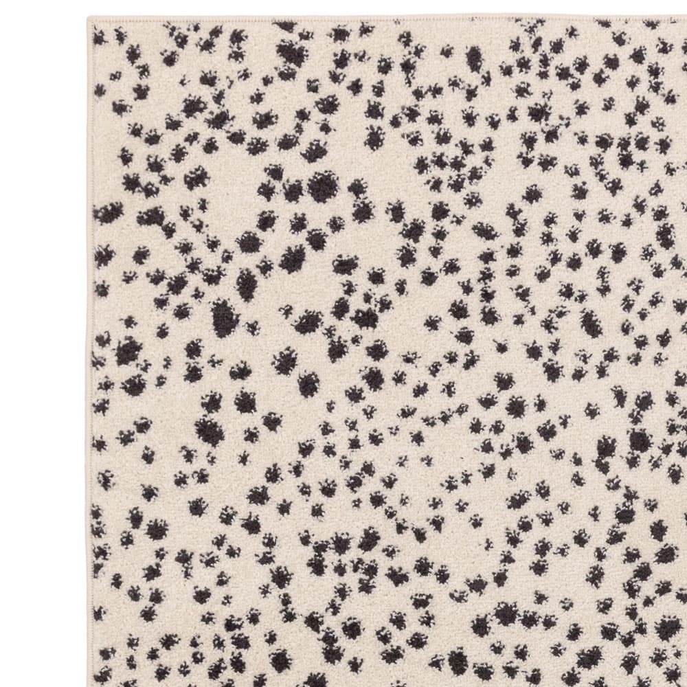 Muse Mu11 Black Spotty Runner Rug by Attic Rugs