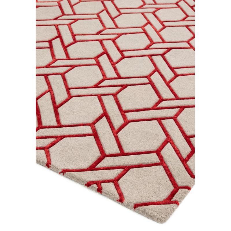 Nexus Fl03 Silver/ Red Rug by Attic Rugs