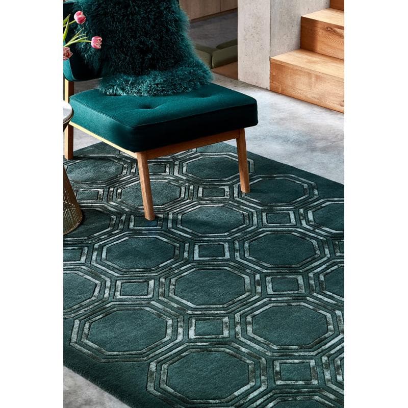 Nexus Oc02 Petrol Rug by Attic Rugs