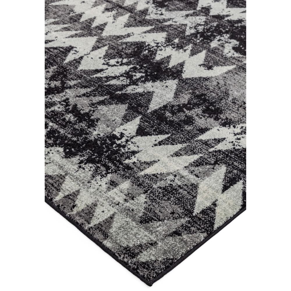 Nova Nv28 Chevron Black Rug by Attic Rugs