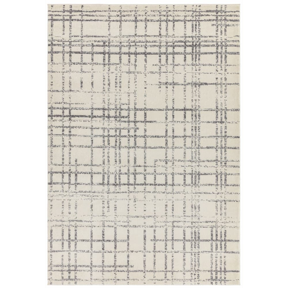 Nova Nv31 Grid Grey Rug by Attic Rugs