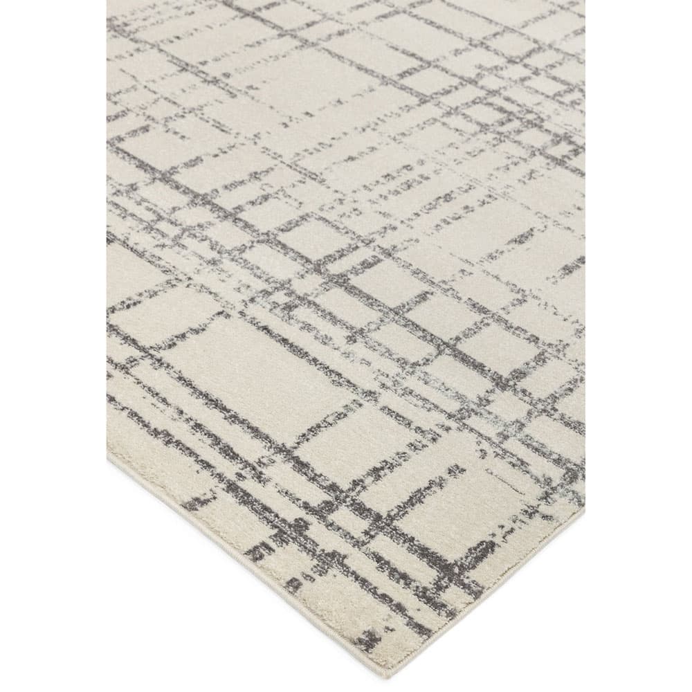 Nova Nv31 Grid Grey Rug by Attic Rugs