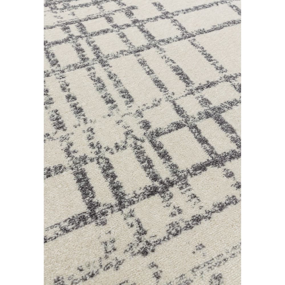 Nova Nv31 Grid Grey Rug by Attic Rugs