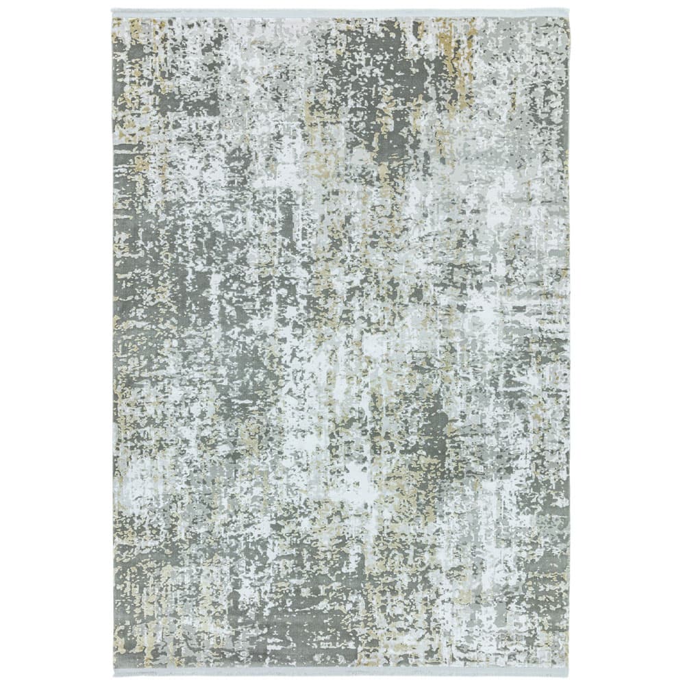 Olympia Ol06 Grey Gold Abstract Rug by Attic Rugs