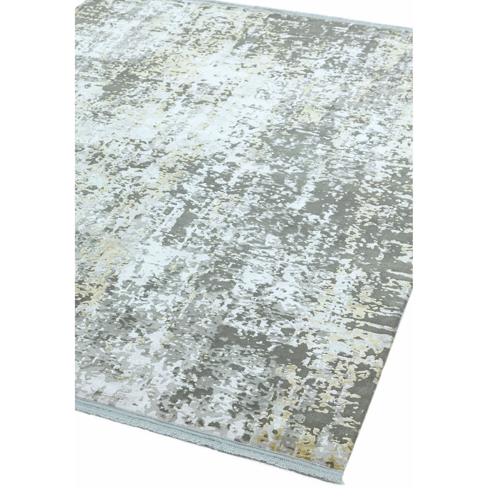 Olympia Ol06 Grey Gold Abstract Rug by Attic Rugs