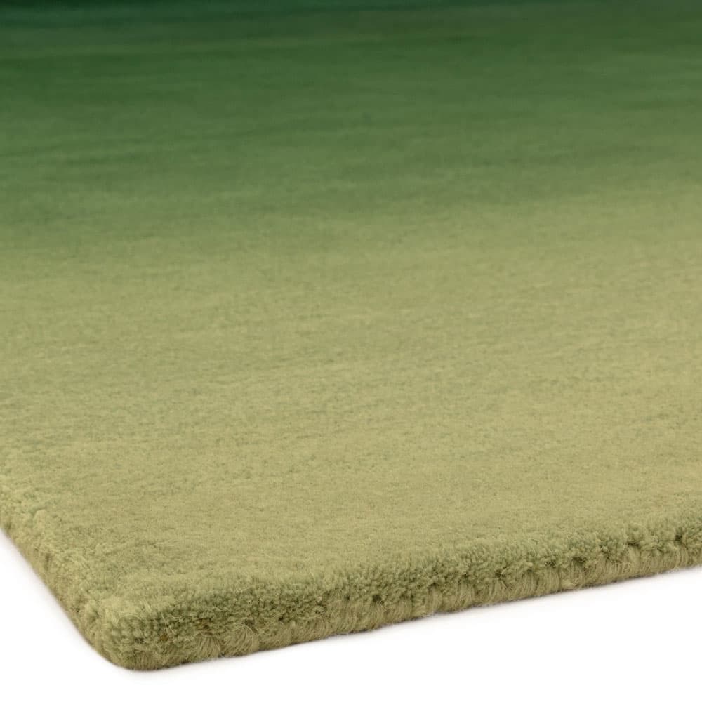 Ombre Om04 Green Wool Runner Rug by Attic Rugs