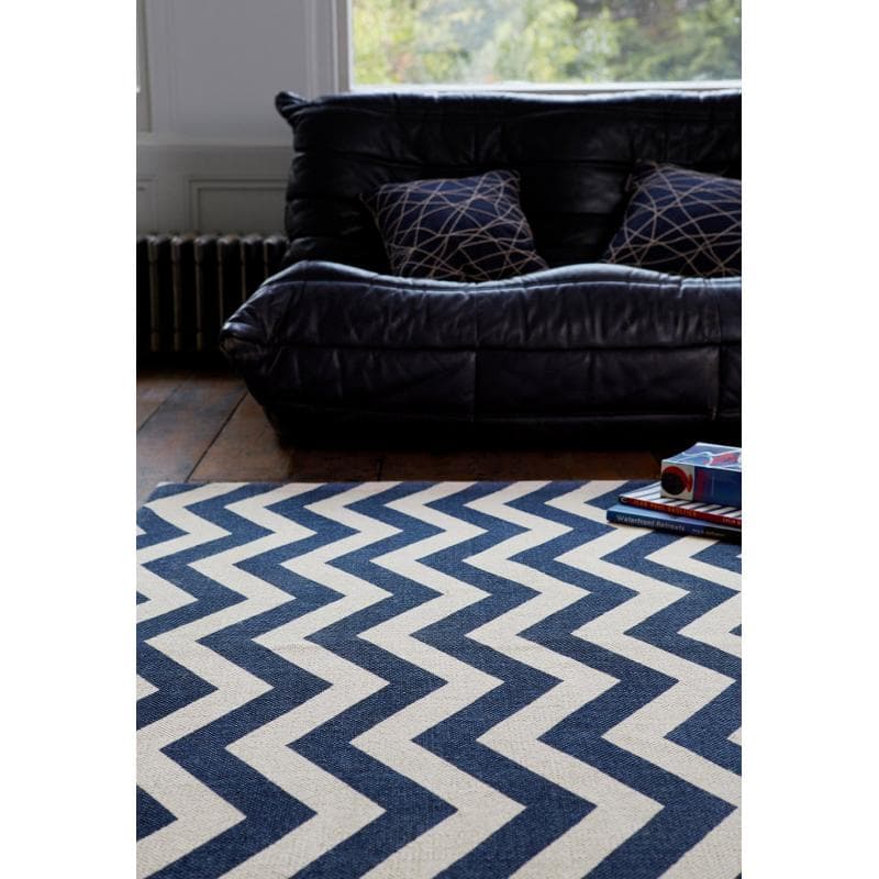 Onix On12 Zig Zag Blue Rug by Attic Rugs